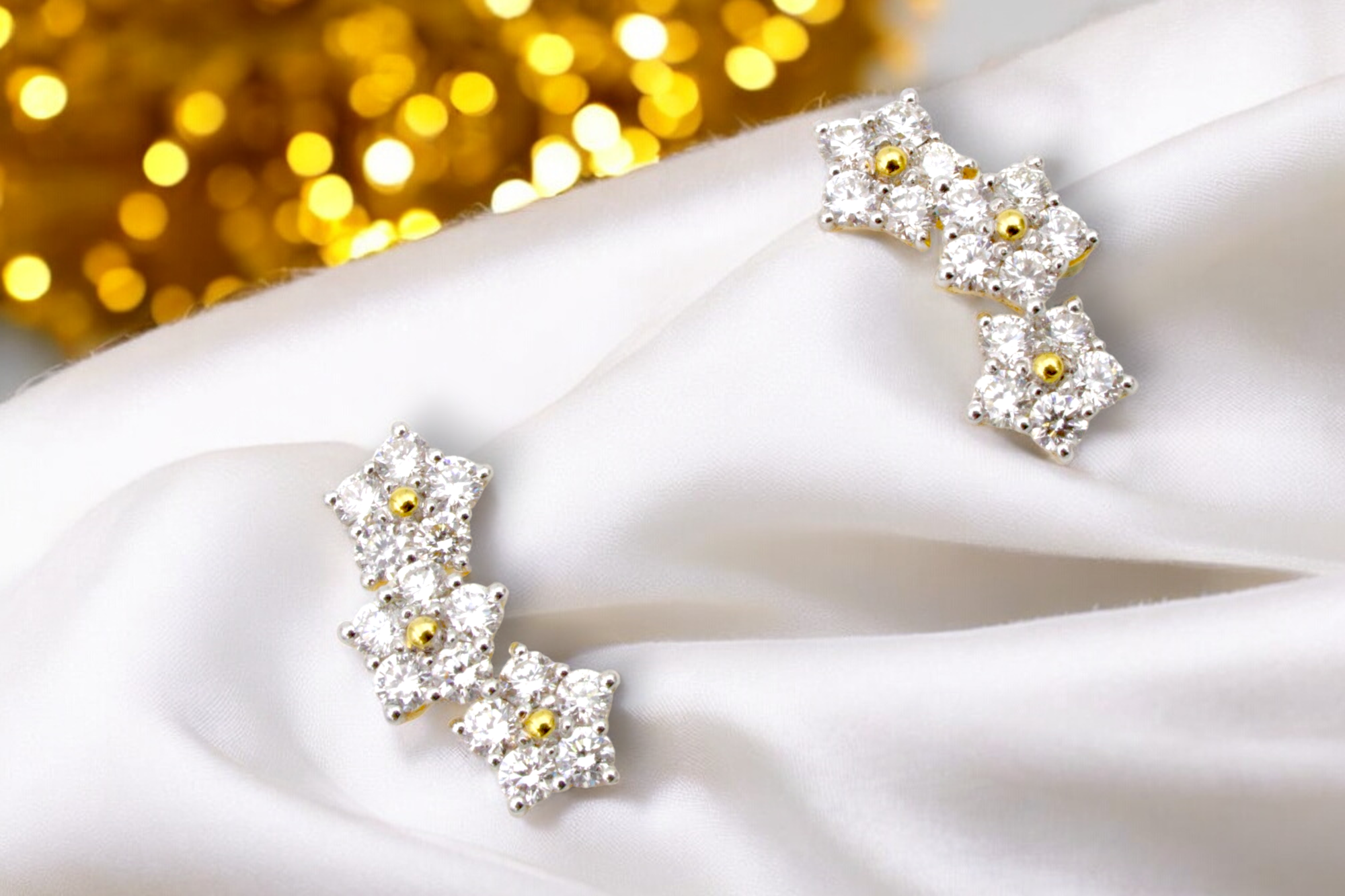 Trinity Flower Earrings