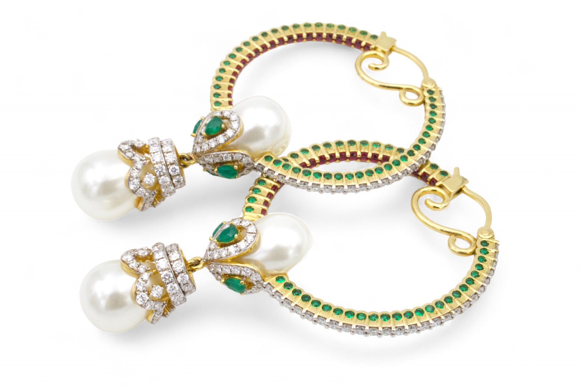 Enchanting Pearl Hoops