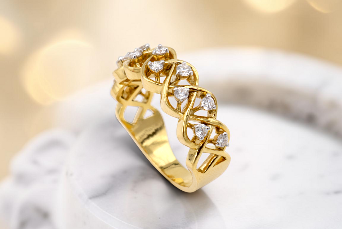 Golden Weave Ring
