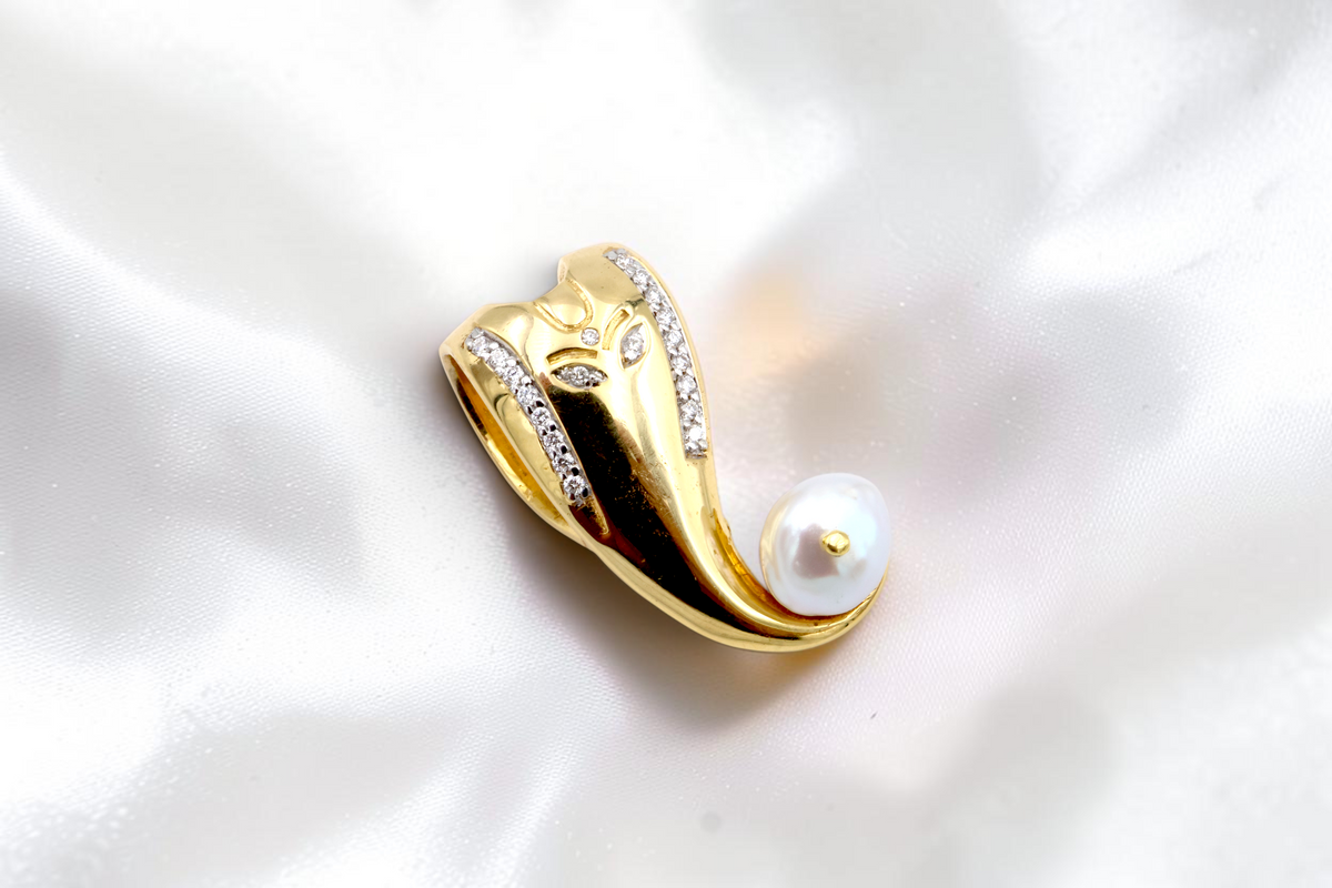 Ganesh Mukh Pearl Pendant
