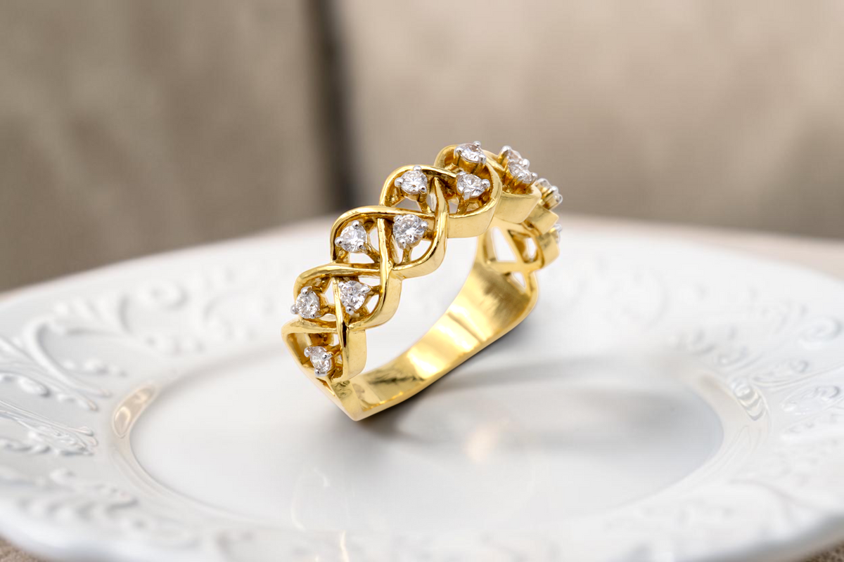 Golden Weave Ring