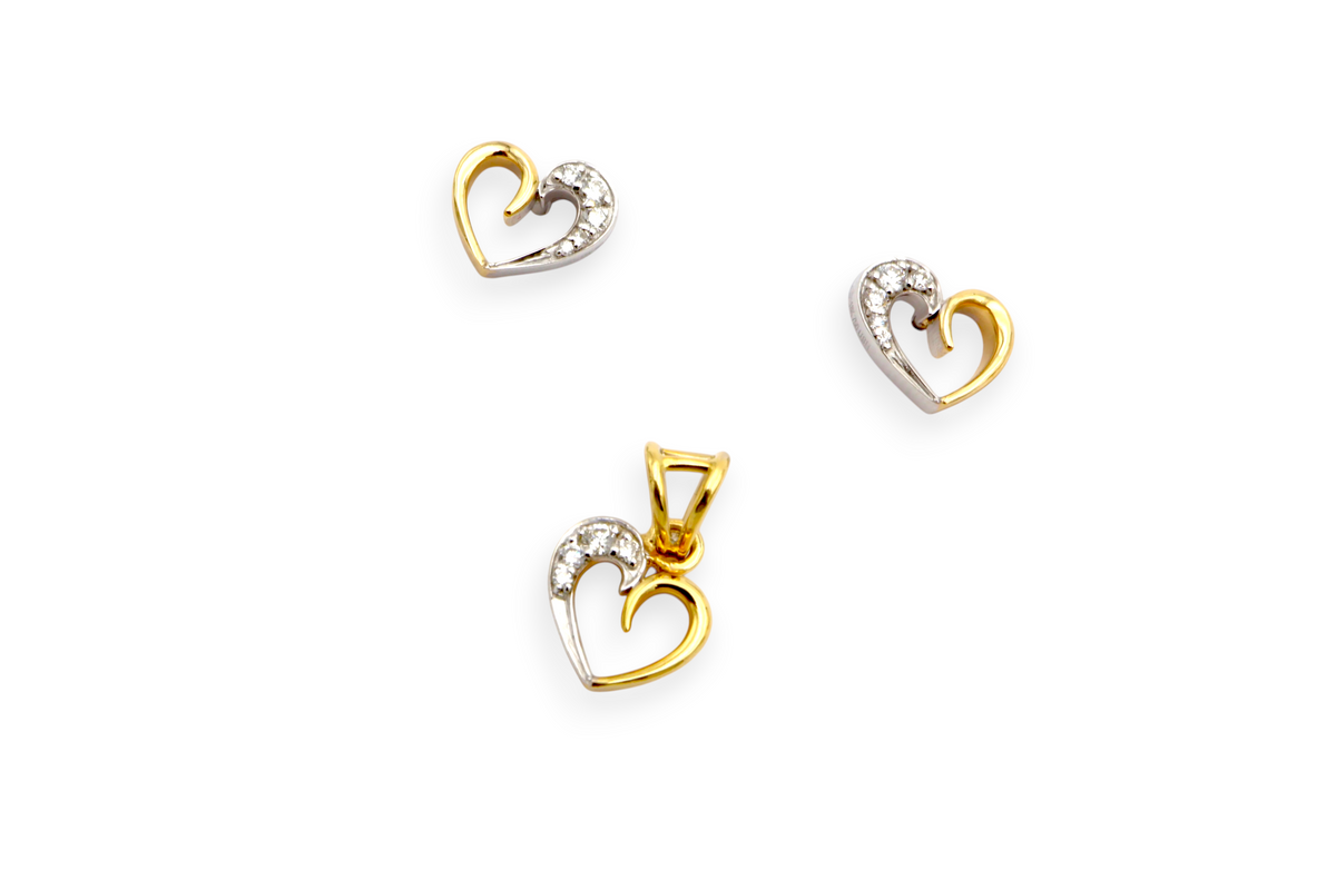 Two-Tone Heart Set