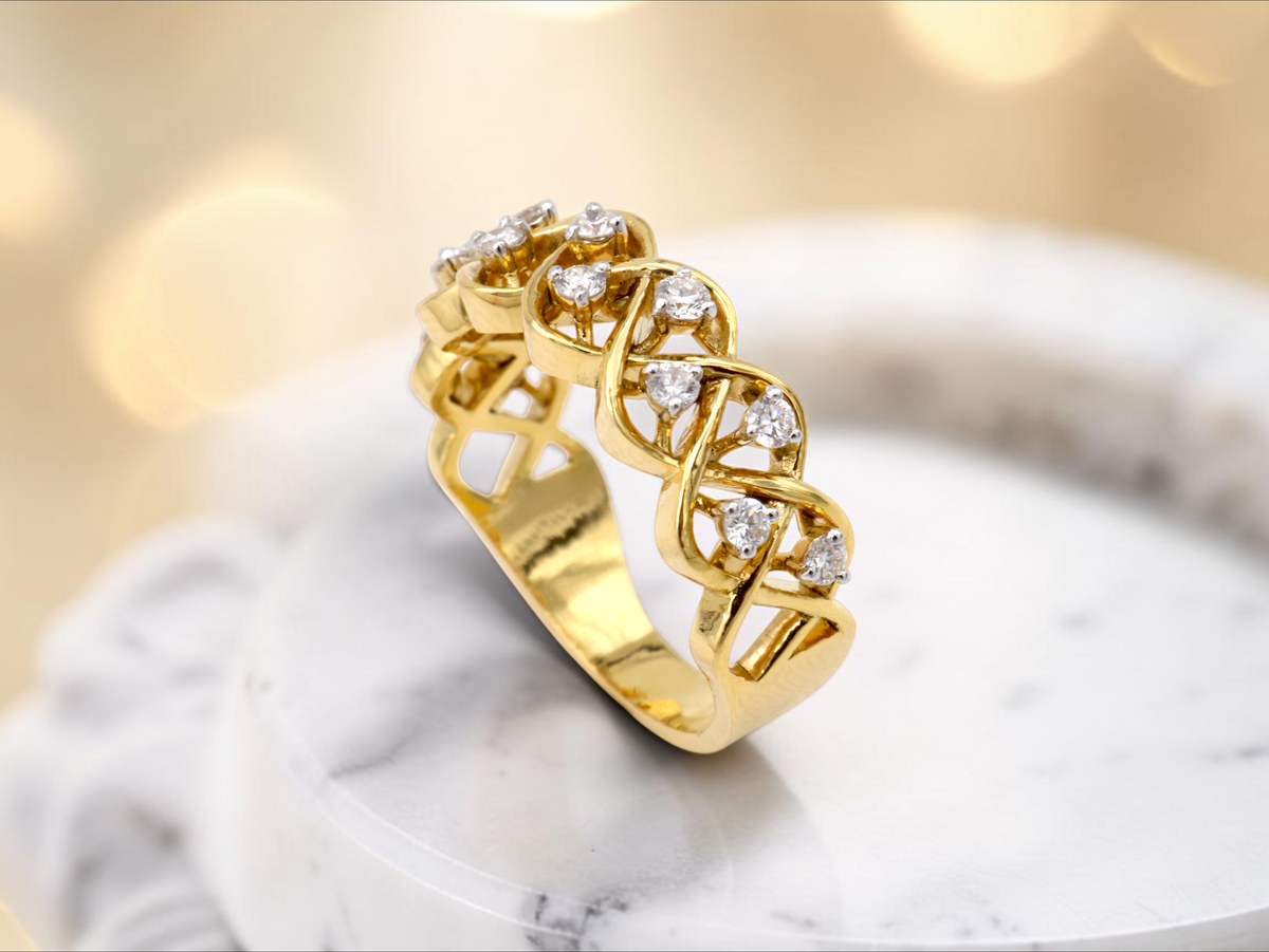 Golden Weave Ring