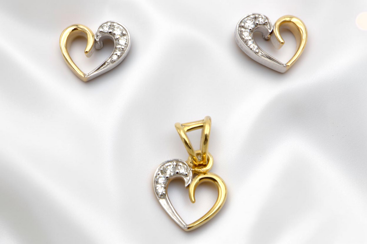 Two-Tone Heart Set